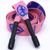 Flat Drawstring Leaves Printed Jacquard Decorative Replacement Drawstring Cord for Sweatpants Shorts Hoodies,Pink Blue