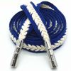 Two-tone Cotton Braided Drawstring Hoodies Sweatpants Shorts Decorative Replacement Drawstring,Blue Beige