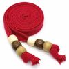 Cotton Sweatshirt Hoodie Flat Drawstring Sweatpants Waistband Cord Wooden Beads Decorative Replacement Drawstring,Red