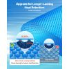 Solar Pool Cover, 24 ft Round Pool Bubble Cover, 16 Mil Pools Solar Blanket with Bubble & PE Material, Daytime Heat Absorption