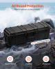 Weatherproof Hard Case, Heavy Duty Protective Dry Box Case with Pre-Cut Foam & Retractable Pull Handles for Travel, Hunt, Military, Tactical