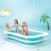 Inflatable 8.5' x 5.75' Swim Center Family Pool in Blue & White