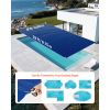 Solar Pool Cover, 32 x 16 ft Pool Bubble Cover, 16 Mil Pools Solar Blanket with Dual Heat-Locking Air Layer for Pools, Daytime Heat Absorption