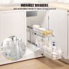 8.5"Wx21"Dx15"H Pull Out Cabinet Organizer, Heavy Duty Slide Out Pantry Shelves, Steel Roll Out Drawers, Sliding Drawer Storage for Home Under Sink