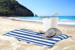 Towels Pack of 4 Cabana Beach Towels, Oversized 30 x 60 Inches Cotton Beach Towel Set, Smooth Ring Spun Texture for Pool and Swim Days