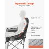 Oversized Camping Chairs, 450 lbs Heavy Duty Support, Portable Padded Folding Camp Chairs with Dual Cup Holders & Wine Glass Holders