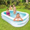 Inflatable 8.5' x 5.75' Swim Center Family Pool in Blue & White