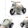 Ride On Motorcycle, 6V Ride on Bubble Car, 3 Wheeled Electric Motorcycle for Kids w/ LED Headlight, Music, Cream White