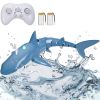 Remote Control Shark Toy, 2.4GHz High Simulation Shark RC Boat for Swimming Pool Bathroom, Electric RC Shark Fish Toy with 2 Batteries