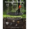 Metal Detector for Adults, 10", Professional High Accuracy Gold Detector, IP68 Waterproof Search Coil with Display, Headphones, 5 Modes