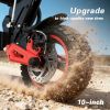 Fast 1600W Electric Scooter with Seat for Adult, Max Speed 28mph, 30miles Range, 48V 18Ah, 10'' Off-road Tires,Foldable Commuter E-scooter