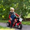 Kids Electric Motorcycle 6V Battery Powered Ride-On Dirt Bike with Horn Headlights Realistic Sounds Red for 18 - 36 Months
