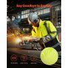 High Visibility Reflective Safety Jacket, Waterproof Safety Hoodie, Work Construction Coat with Pockets for Men & Women, Rain Gear Meet ANSI & Class 3
