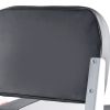 Boat Seat, Low Backrest, Folding Fishing Boat Seat with Thickened Sponge Cushion & Waterproof PVC Leather, Aluminum Alloy Hinges