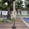 Outdoor Patio Umbrella 10 Ft x 6.5 Ft Rectangular with Crank Weather Resistant UV Protection Water R