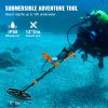 Waterproof Metal Detector, 12" Coil, Professional Rechargeable Gold Detector, 39-50 in Adjustable with LCD 7 Modes Advanced DSP Chip Bluetooth Headset
