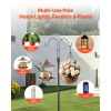 Double Shepherds Hooks for Outdoor, 8 Pack 92 Inch Heavy Duty Bird Feeder Pole, 3/4 Inch Thick Garden Hooks for Hanging Hummingbird Feeder