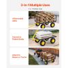 1400 Lbs Steel Garden Cart, Heavy Duty Pullable Garden Wagon Yard Cart, 2 in 1 Outdoor Metal Utility Wagon Yard Trailer with 13" All Terrain Tires
