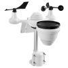 7-in-1 Wireless Weather Station with Wi-Fi, 7" TFT Colorful Display, Solar-Powered Outdoor Sensor, Indoor & Outdoor Monitoring, Includes Temperature