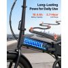 Folding Ebike Battery, 48V 10.4Ah Electric Bike Lithium Battery Pack with BMS, 3A Charger, Lock for 1000W E-Bike Motor