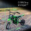 24V 350W Electric Dirt Bike Up to 15 MPH w/ Twist Grip Throttle, Green