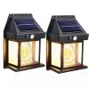 Solar-Powered Waterproof Outdoor Wall Light with Motion Sensor Tungsten Filament Garden Yard Decoration LED Lamp 3 Modes