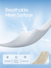 Baby Cooling Mat Outerwear in Snow Mountain Silver. This ergonomic backpack-style mat for newborns features built-in 3D ventilation channels and multi