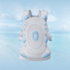 Infant Cloud Sea Blue Foam Ergonomic Backpack Carrier-3D Support Carrier with Waist Bench/Buttock Seat/Buttock Support. Multifunctional Kangaroo Carri