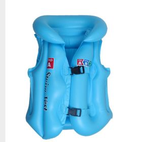 Swim Vest For Kids ; 4-12 Years Old Inflatable Swimming Floaties With Adjustable Safety Buckle & Dual Airbags For Boys Girls; Water Vest For Pool; Bea (Color: Blue, size: S (10KG-20KG))