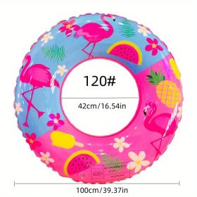 1pc Girl's Flamingo Swimming Ring For Pool Party; Water Park; Swimming Accessories (size: 120#)