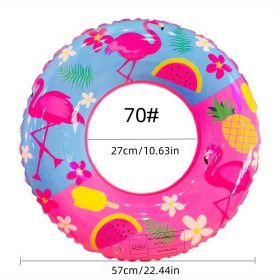 1pc Girl's Flamingo Swimming Ring For Pool Party; Water Park; Swimming Accessories (size: 70#)