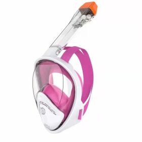 Snorkeling Mask; Full Face Snorkeling & Diving Mask With 180° Panoramic View With Longer Vent Tube; Waterproof; Anti-Fog & Anti-Leak Technology Mask; (Color: Pink, size: L/XL)