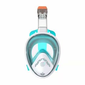 Snorkeling Mask; Full Face Snorkeling & Diving Mask With 180° Panoramic View With Longer Vent Tube; Waterproof; Anti-Fog & Anti-Leak Technology Mask; (Color: Green, size: M/L)