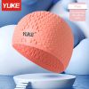 Adult Silicone Swim Cap; Unisex Water Drop Swimming Cap; Comfortable Non-slip Bathing Caps For Short Medium Long Curly Hair