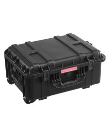 Weatherproof Hard Case, Heavy Duty Protective Dry Box Case with Pre-cut Foam, Wheels & Retractable Pull Handles for Travel, Hunt, Military, Tactical (Box Capacity: 2.5-3cu.ft)