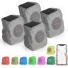 5 Core Rock Speaker Outdoor Waterproof Bluetooth Garden Speakers Solar & USB Charging RGB Colors for Patio Pool & Home