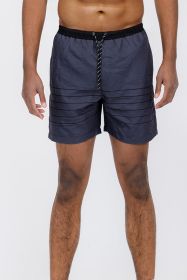 Blue stripes Swim Shorts (Color: Black, size: XL)