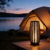 Solar Floor Lamp, Outdoor Garden Lantern Pathway Light & Decorative Driveway Lighting with Auto On/Off LED Lights