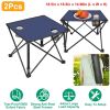 1Pc/2Pcs Options -- Foldable Camping Table Portable Picnic Table Lightweight Travel Desk with 2 Cup Holders Carrying Bag
