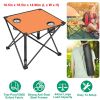 1Pc/2Pcs Options -- Foldable Camping Table Portable Picnic Table Lightweight Travel Desk with 2 Cup Holders Carrying Bag