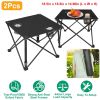 1Pc/2Pcs Options -- Foldable Camping Table Portable Picnic Table Lightweight Travel Desk with 2 Cup Holders Carrying Bag