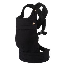 Ergonomic Baby Carrier Newborn to Toddler, Lightweight & Breathable Cotton Infant Carrier for Hands Free Comfort (Color: Black)
