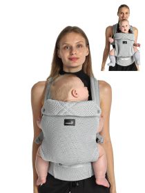 Baby Carrier Newborn to Toddler, Lightweight Ergonomic 7-44 lbs Newborn Carrier with Head Support (Color: Gray Air Mesh)