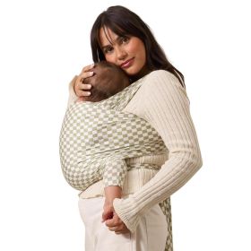Baby Wrap, Buttery-Soft Baby Carrier Newborn to Toddler 8-25 Lbs., Lightweight & Hands-Free Breathable Summer Carrier (Color: Sage Chequer)