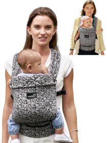 Baby Carrier Newborn to Toddler, Lightweight Ergonomic 7-44 lbs Newborn Carrier with Head Support (Color: Gray Spots Leopard)
