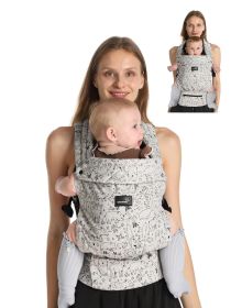 Baby Carrier Newborn to Toddler, Lightweight Ergonomic 7-44 lbs Newborn Carrier with Head Support (Color: Grey Animal Patter)