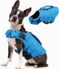 Dog Life Jacket, High Flotation Dog Life Vest for Swimming Boating, Adjustable Small Medium Large Dogs Swim Vest with Rescue Handle and Pocket