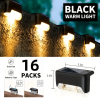 Solar Deck Lights Outdoor 16 Pack, Solar Step Lights Waterproof Led Solar lights for Outdoor Stairs, Step , Fence, Yard, Patio