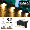 Solar Deck Lights Outdoor 16 Pack, Solar Step Lights Waterproof Led Solar lights for Outdoor Stairs, Step , Fence, Yard, Patio