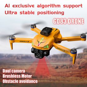 GD83 Collapsible Quadcopter, RC Drone with Infrared Obstacle Avoidance, Headless Mode & One-key Takeoff/Landing, 3 Speed Modes (Color: Orange)